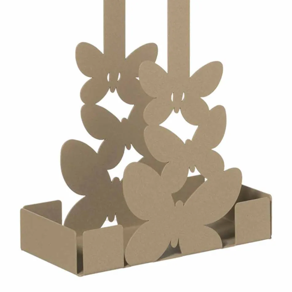 Portavasos doble en hierro blanco, beige o marfil Hecho en Italia - Leiden viadurini