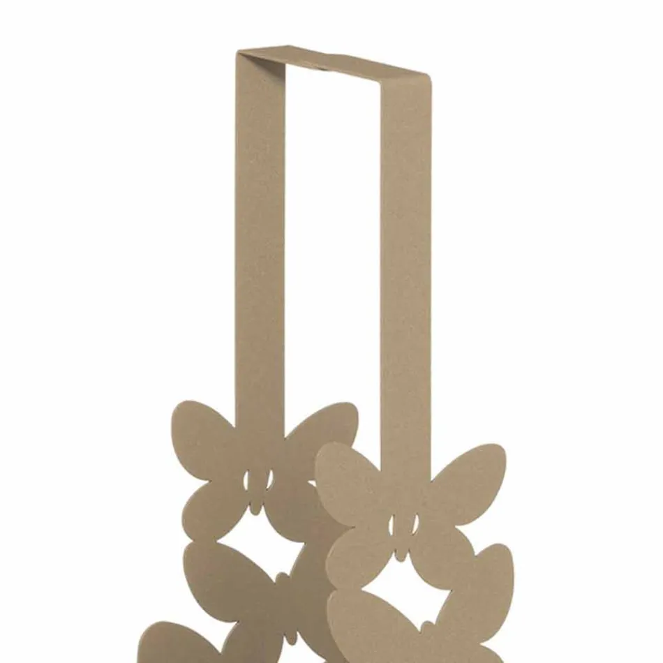 Portavasos doble en hierro blanco, beige o marfil Hecho en Italia - Leiden viadurini