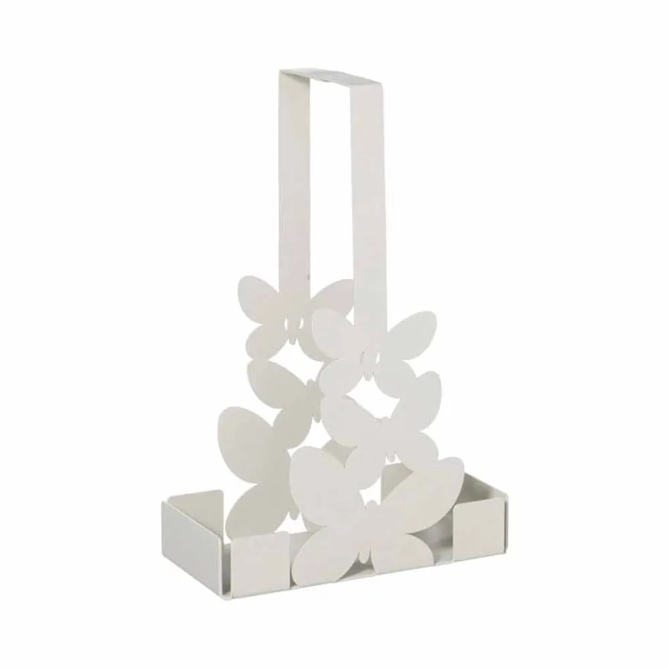 Portavasos doble en hierro blanco, beige o marfil Hecho en Italia - Leiden viadurini