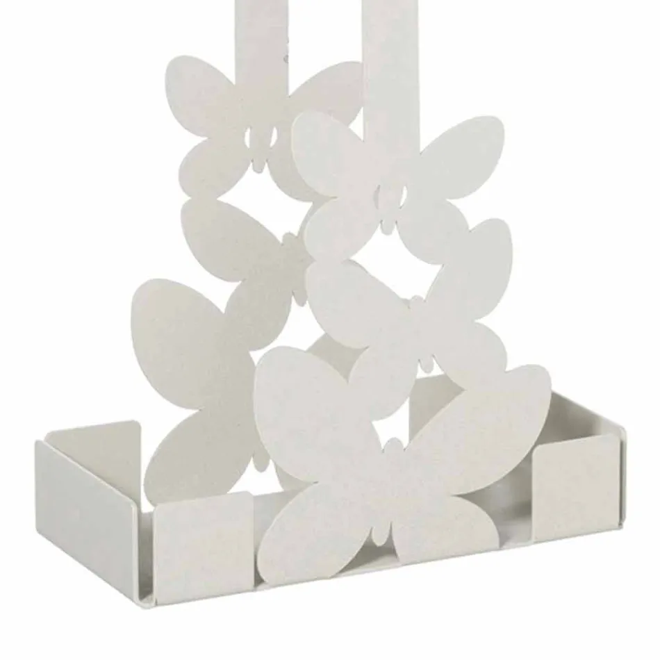 Portavasos doble en hierro blanco, beige o marfil Hecho en Italia - Leiden viadurini