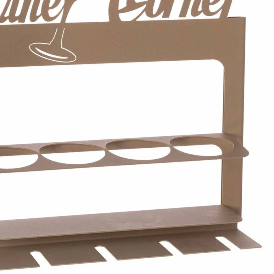 Portabotellas hecho a mano en hierro precioso Made in Italy - Maste viadurini