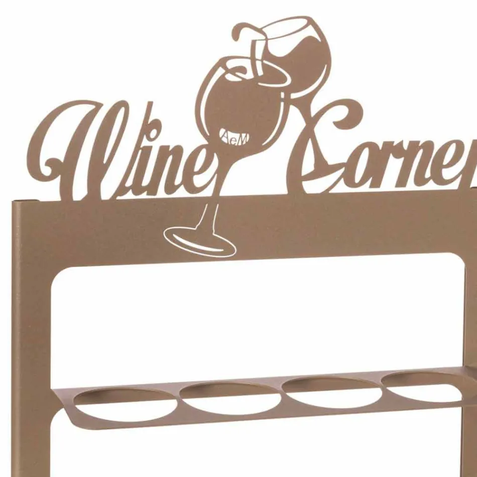 Portabotellas hecho a mano en hierro precioso Made in Italy - Maste viadurini