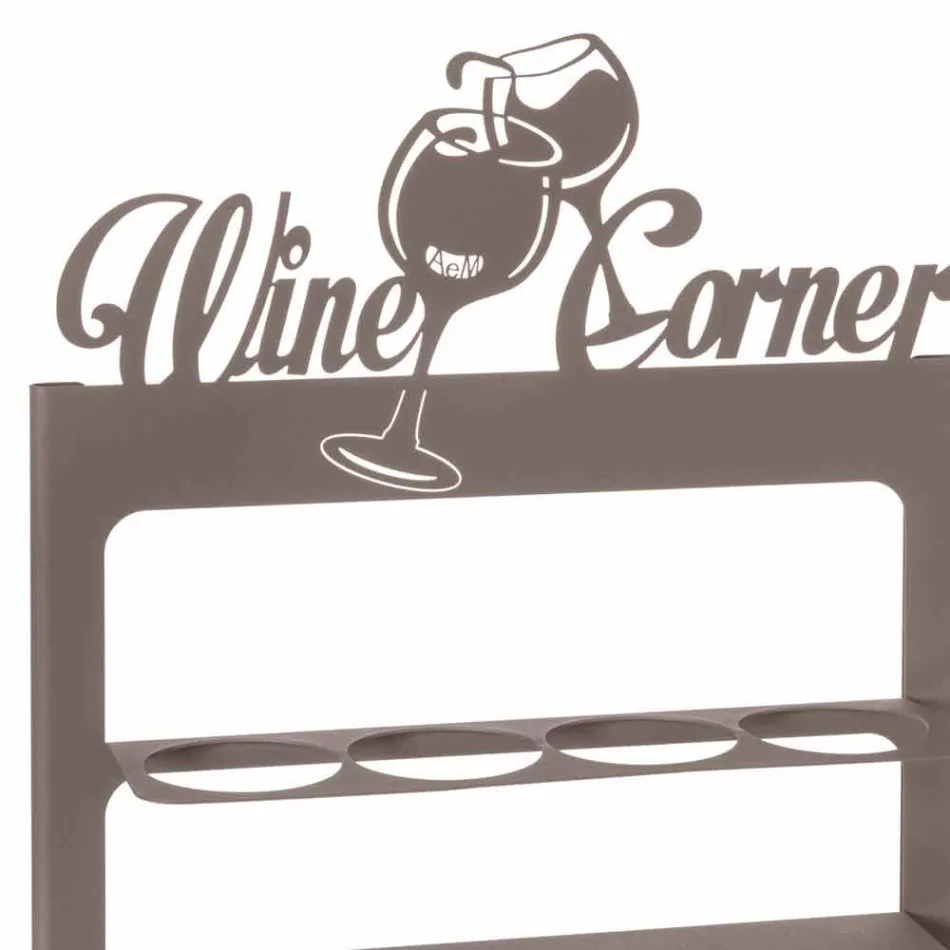 Portabotellas hecho a mano en hierro precioso Made in Italy - Maste viadurini