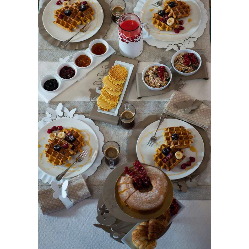 Porta botella moderno en hierro blanco, beige o marfil hecho en Italia - Leiden viadurini