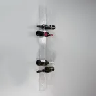 Portabotellas de pared para vino en cristal acrílico transparente - Piccolo viadurini