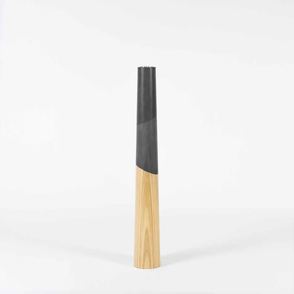 Candelero moderno de madera maciza de pino con detalles de colores - Candor viadurini