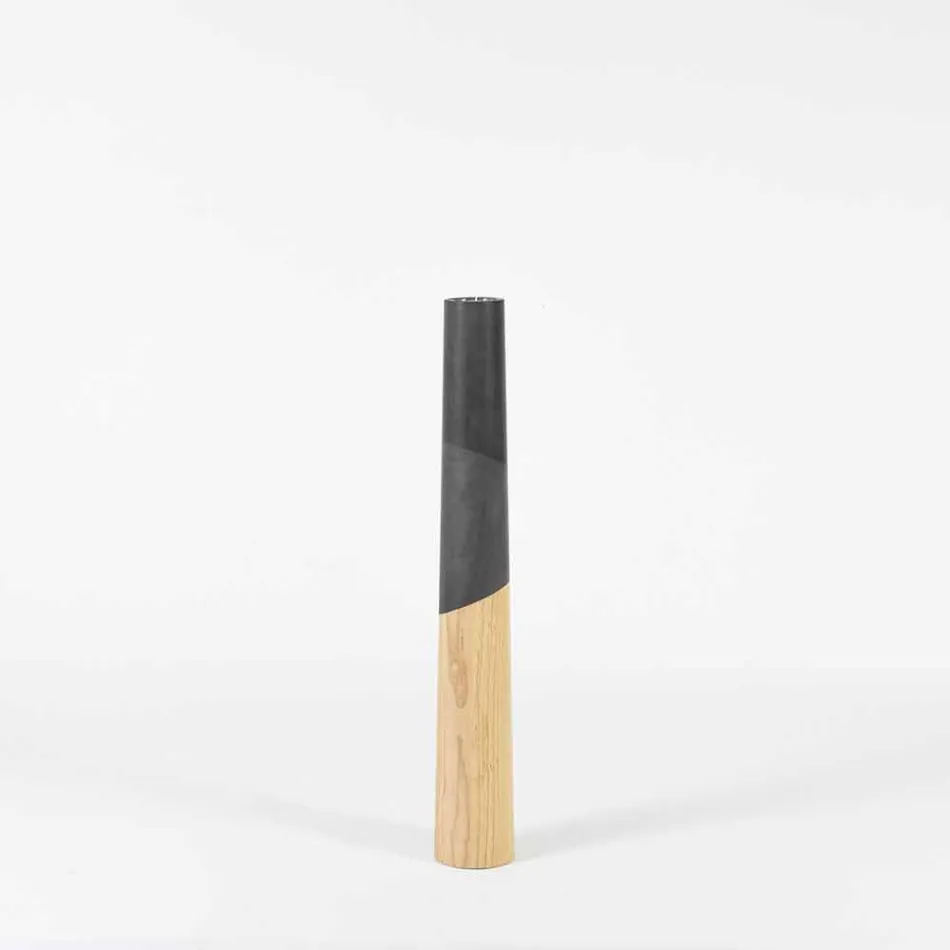 Candelero moderno de madera maciza de pino con detalles de colores - Candor viadurini