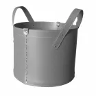 Soporte de tronco cilíndrico en cuero regenerado con ruedas Tonda Firestyle viadurini