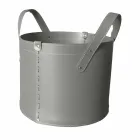 Soporte de tronco cilíndrico en cuero regenerado con ruedas Tonda Firestyle viadurini