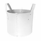 Soporte de tronco cilíndrico en cuero regenerado con ruedas Tonda Firestyle viadurini