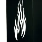 Porta leña con ruedas y cajón superior Made in Italy - Polare viadurini