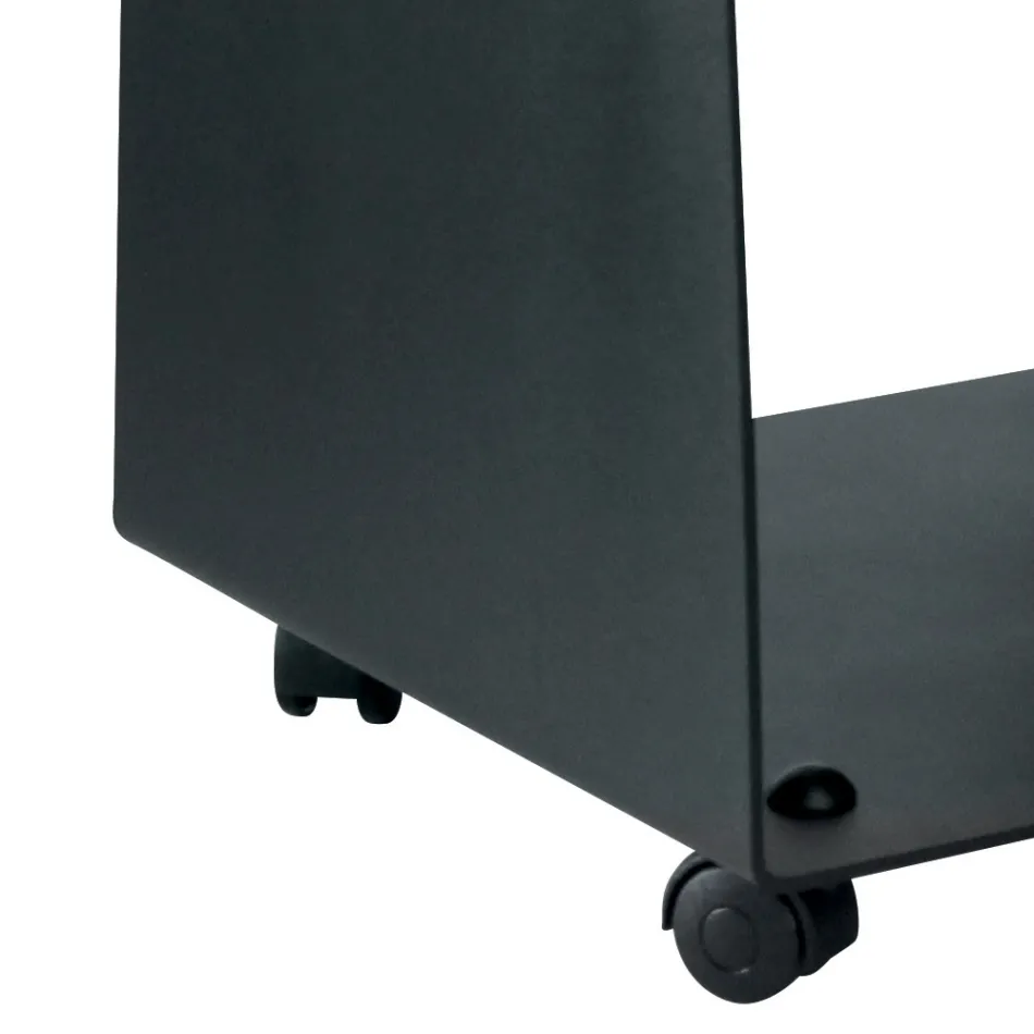 Soporte de madera con ruedas y asas de metal Made in Italy - Gaviota viadurini