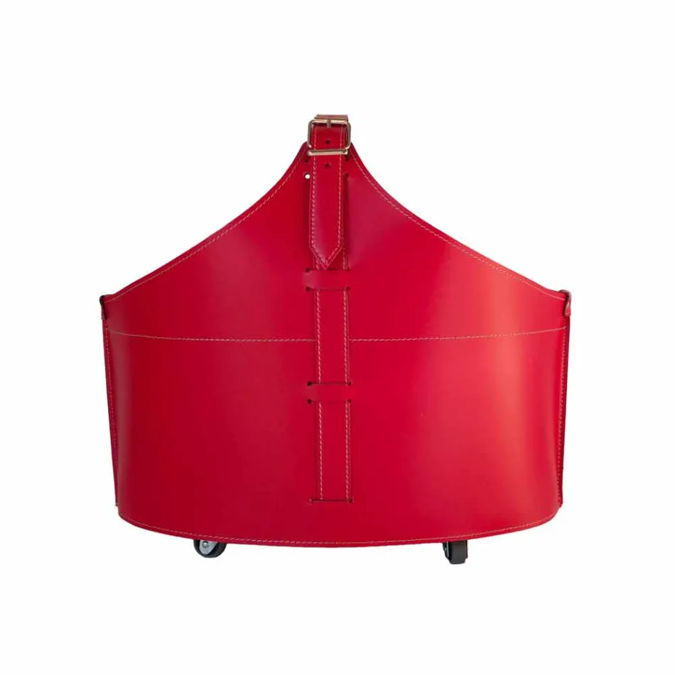 Portalegna desde el interior de la rueda en un cuero regenerado moderna Fabia viadurini