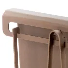 Soporte para leña de interior en acero marrón Made in Italy con herramientas - Volturno viadurini