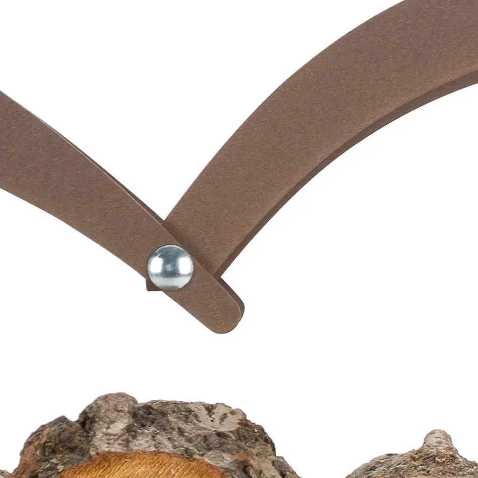 Soporte de madera para interiores en acero marrón Made in Italy - Cariño viadurini