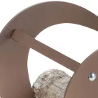 Soporte de madera para interiores en acero marrón Made in Italy - Cariño viadurini