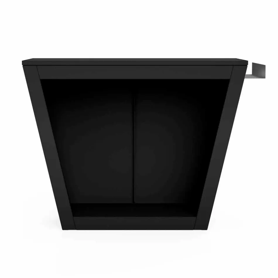 Porta leña de diseño interior o exterior con encimera - Explanada viadurini