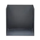 Leñero de acero pintado de color negro fabricado en Italia - Fiamme viadurini