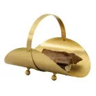 Soporte de madera de latón con mango y 4 pies Made in Italy - Tigre viadurini