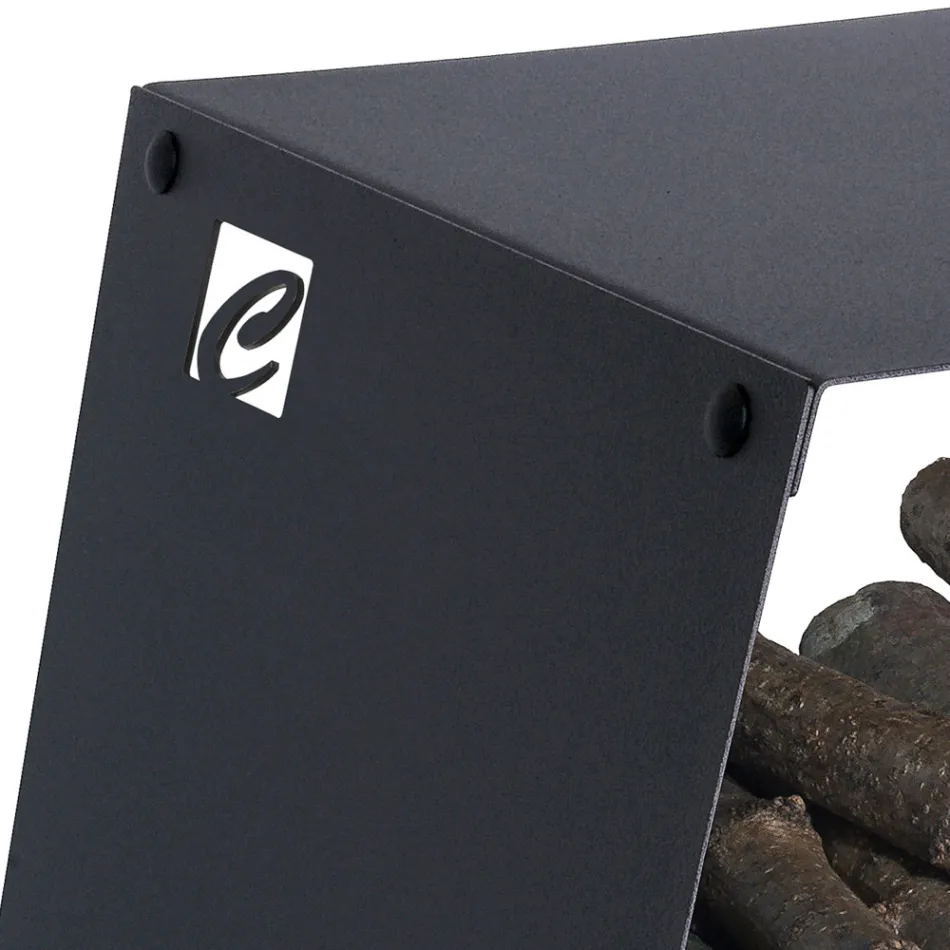 Soporte para troncos de suelo moderno en acero pintado Made in Italy - Demetra viadurini