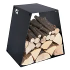 Soporte para troncos de suelo moderno en acero pintado Made in Italy - Demetra viadurini