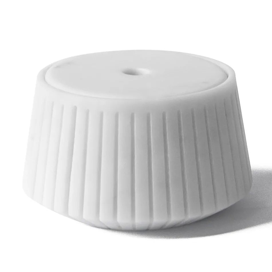 Soporte de almacenamiento a rayas de mármol blanco de Carrara o diseño Portoro negro a rayas - El Cairo viadurini