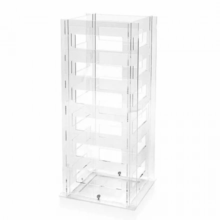 Paragüero de diseño geométrico moderno en plexiglás transparente - Beccaria viadurini