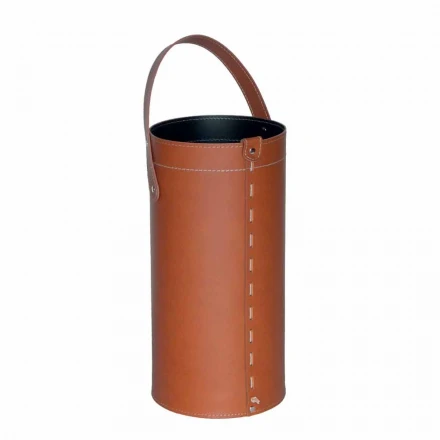 Paragüero de diseño en cuero regenerado Regen, hecho en Italia viadurini