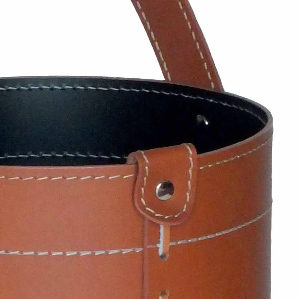 Paragüero de diseño en cuero regenerado Regen, hecho en Italia viadurini