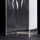 Paragüero de diseño en plexiglás transparente con hojas grabadas - Kanno viadurini
