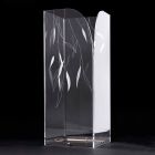 Paragüero de diseño en plexiglás transparente con hojas grabadas - Kanno viadurini