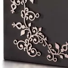 Paragüero moderno y elegante de diseño rectangular en madera decorada - Dekoro viadurini