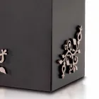 Paragüero moderno y elegante de diseño rectangular en madera decorada - Dekoro viadurini