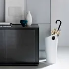 Paragüero en cuero regenerado de diseño artesanal Pluvia. viadurini