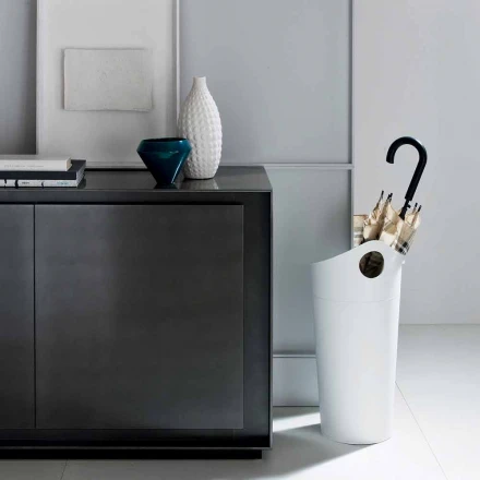 Paragüero en cuero regenerado de diseño artesanal Pluvia. viadurini