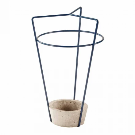 Paragüero en metal coloreado y hormigón de diseño italiano moderno - Rachid viadurini