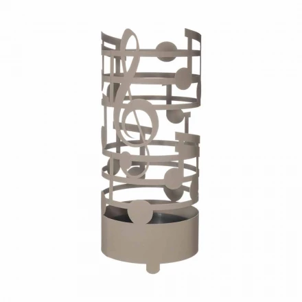 Paragüero moderno con notas musicales de hierro Made in Italy - Vessicchio viadurini