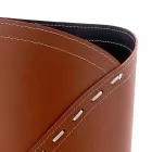 Paragüero moderno en cuero Katrina regenerado, hecho en Italia viadurini