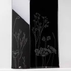 Paragüero moderno en plexiglás negro o transparente con grabado - Florinto viadurini