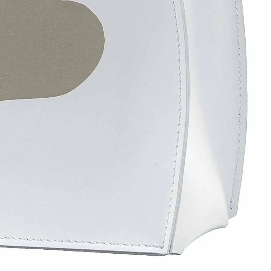 Revistero de diseño en cuero con diseño moderno de Beatrice. viadurini