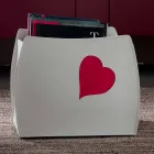 Revistero de diseño en cuero con diseño moderno de Beatrice. viadurini