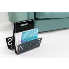 Revistero de diseño de plexiglás negro o transparente hecho en Italia - Omar viadurini