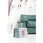 Revistero de diseño de plexiglás negro o transparente hecho en Italia - Omar viadurini