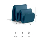 Revistero moderno de polietileno de colores Made in Italy - Muñoz viadurini