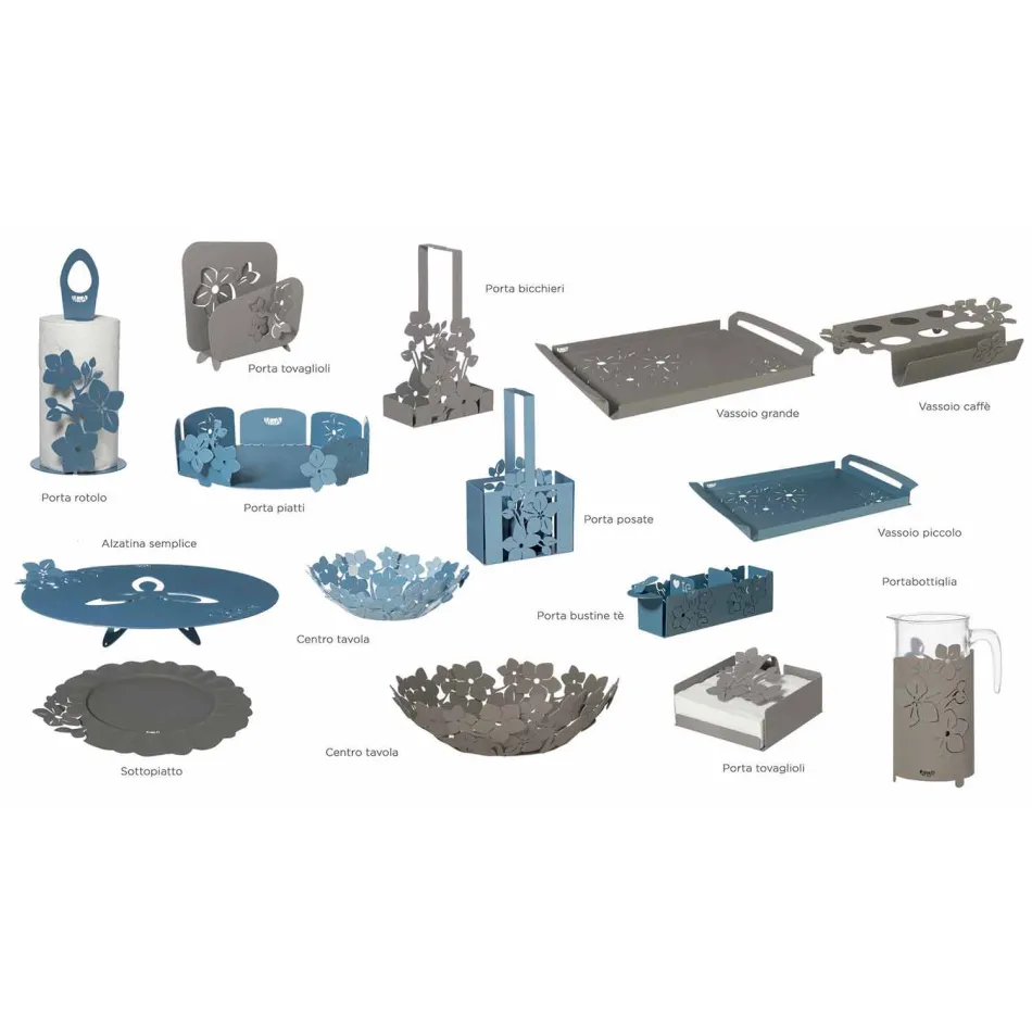 Portarrollos de cocina de diseño moderno en hierro Made in Italy - Marken viadurini