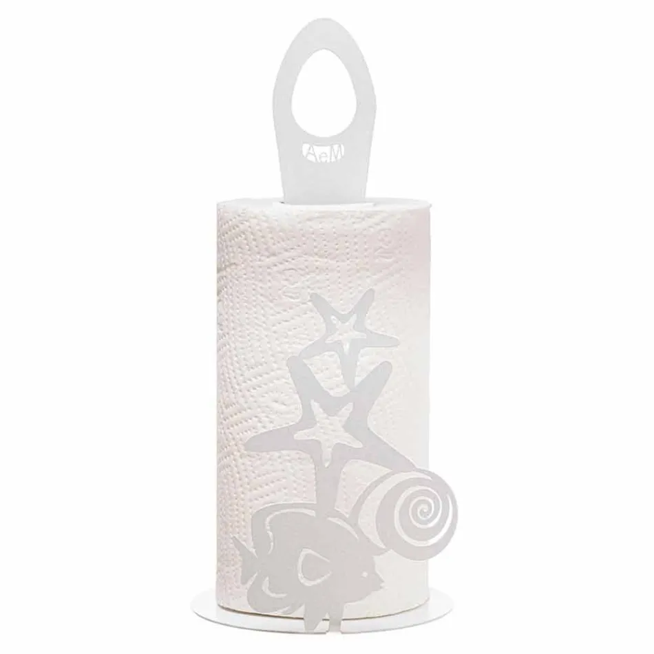 Portarrollos Marina Fantasy Kitchen en hierro hecho a mano en Italia - Maste viadurini