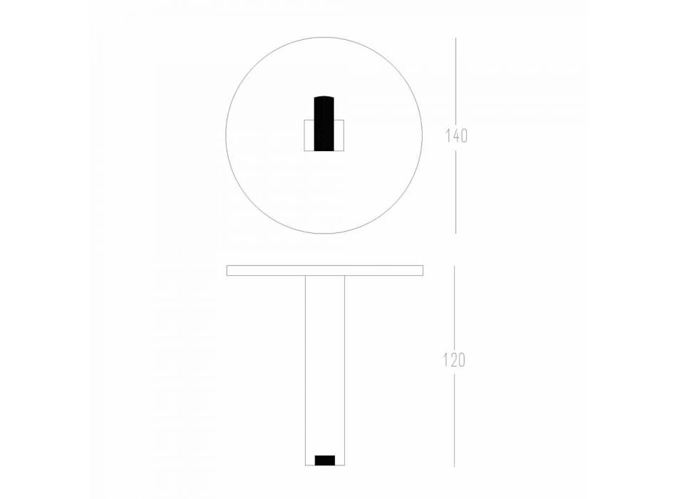 Portapapeles y alfiler en Corian blanco o con inserto negro, baño de diseño - Elono viadurini