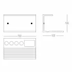 Portacepillos de dientes en Corian blanco o negro, Accesorio de baño de diseño - Elono viadurini
