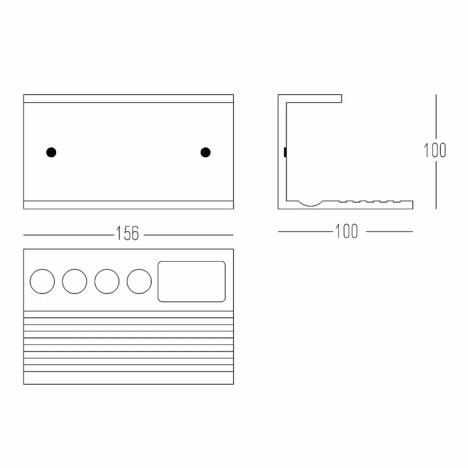 Portacepillos de dientes en Corian blanco o negro, Accesorio de baño de diseño - Elono viadurini
