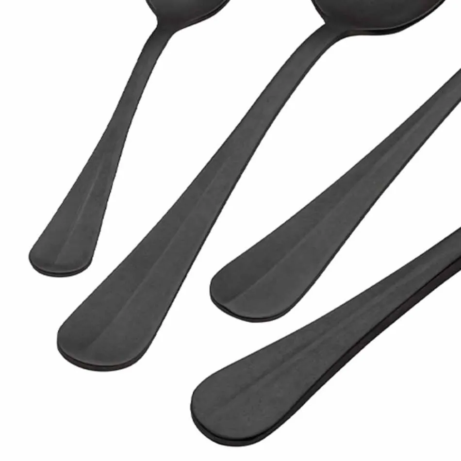 Cubiertos de acero de diseño de lujo con efecto de color vintage 24 piezas - Tigger viadurini